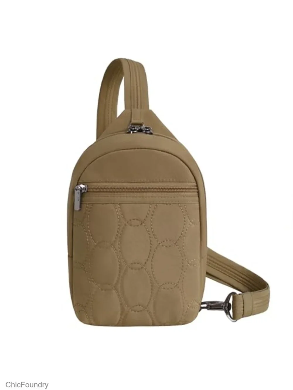 Anti-Theft Nylon Sling Crossbody Bag with RFID Blocking